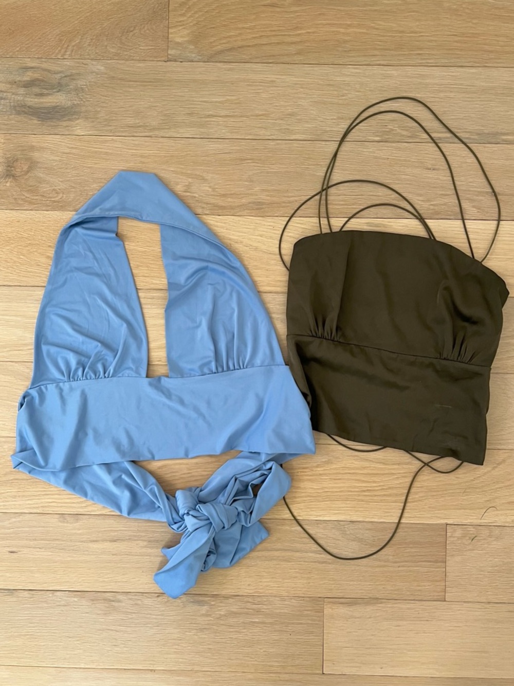 Princess Polly Crop Top Bundle- Blue & Olive Green 4